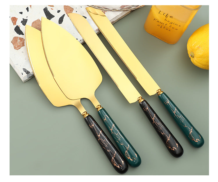 Ceramic Handle Stainless Steel Knife and Spatula Gift Set Creative Baking Tools Cheese Knife Butter Knife Cake Spatula Pizza Spatula