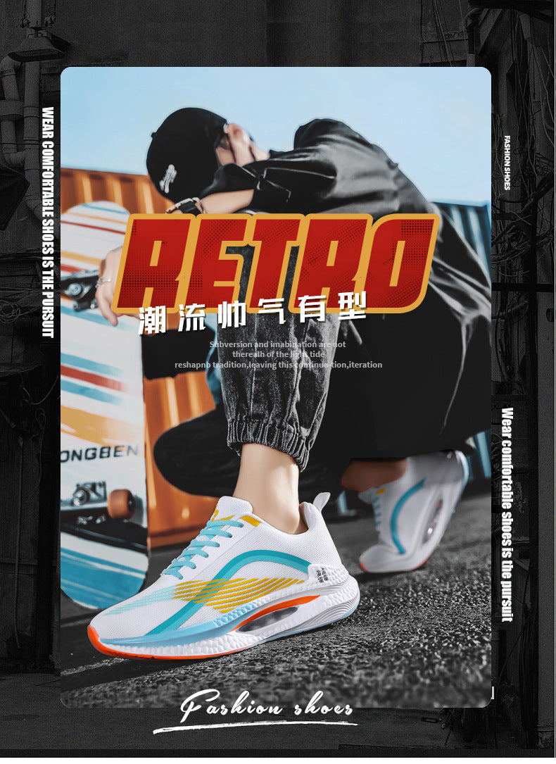 2025Spring Sports Shoes Jueying Men's Casual Mesh Breathable Cushion Rebound Lightweight Running Shoes Breathable Comfortable