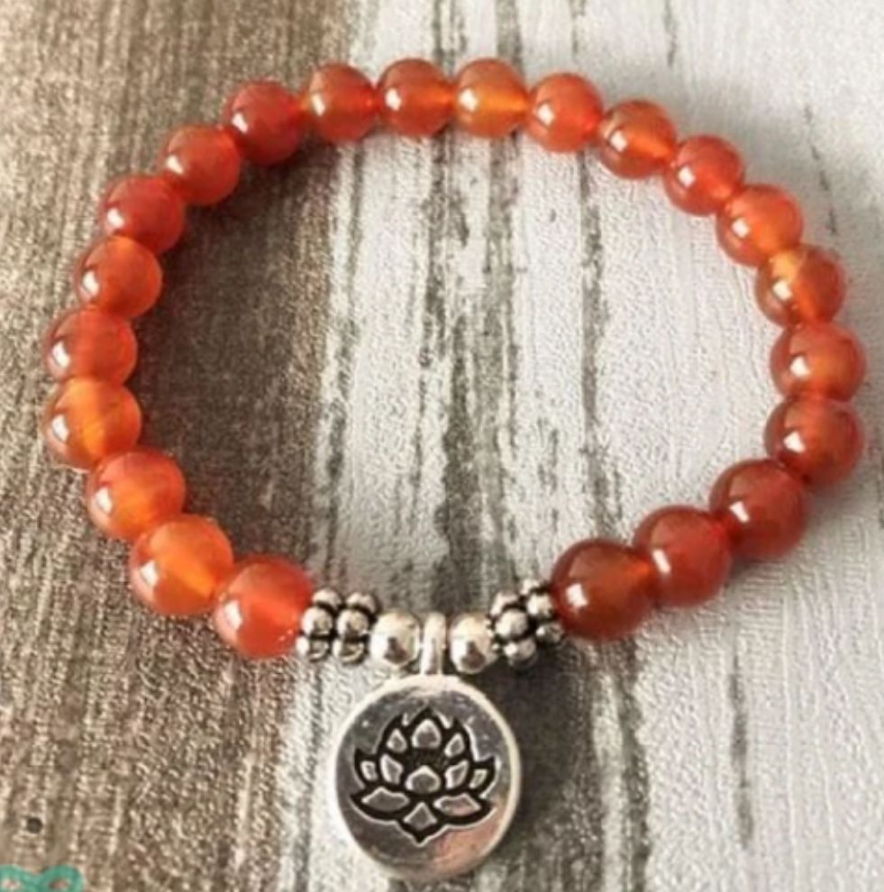 108Pink Quartz Bracelet Lotus Lucky Tree Pendant Labradorite Braided Bracelet Agate Tiger Eye Elastic Bracelet