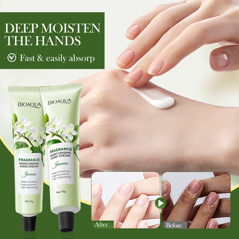 Flower Moisturizing Hand Cream BIOAOUA Autumn and Winter Sakura Moisturizing Hand Cream Cross-Border Foreign Trade Wholesale