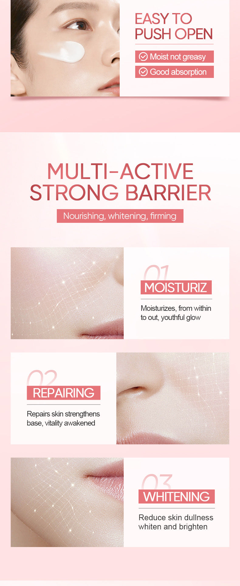 Niacinamide Skin Rejuvenation Cream BIOAOUA Hydrating Moisturizing Hydrating Moisturizing Cream Cross-Border Foreign Trade Wholesale