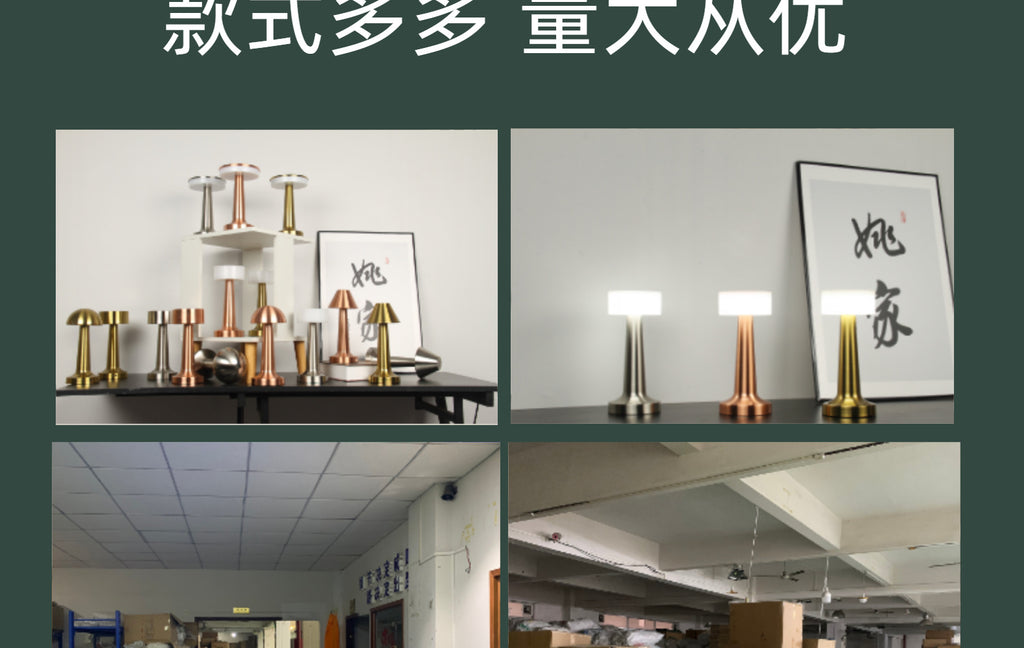 USB Rechargeable Eye Protection Bedside Table Lamp Bar Qingba Hotel Atmosphere Touch Night Light LED Metal Table Lamp