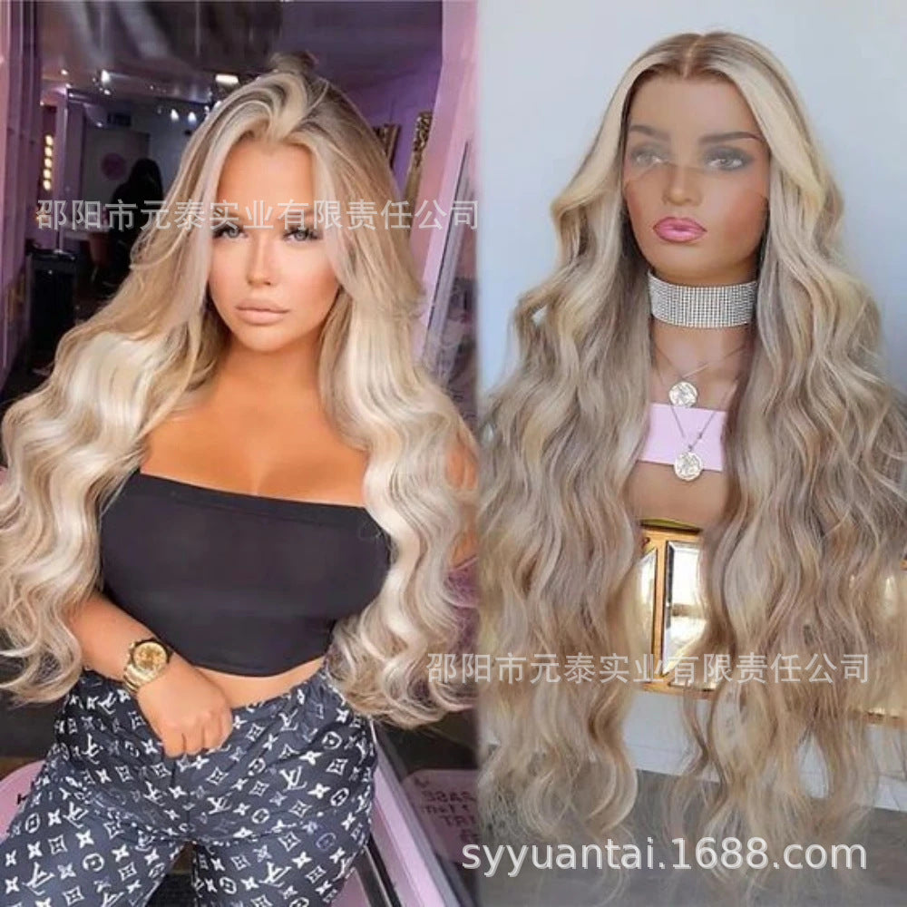 Highlight Honey Blonde Loose Wave Lace Front Wigs for Women