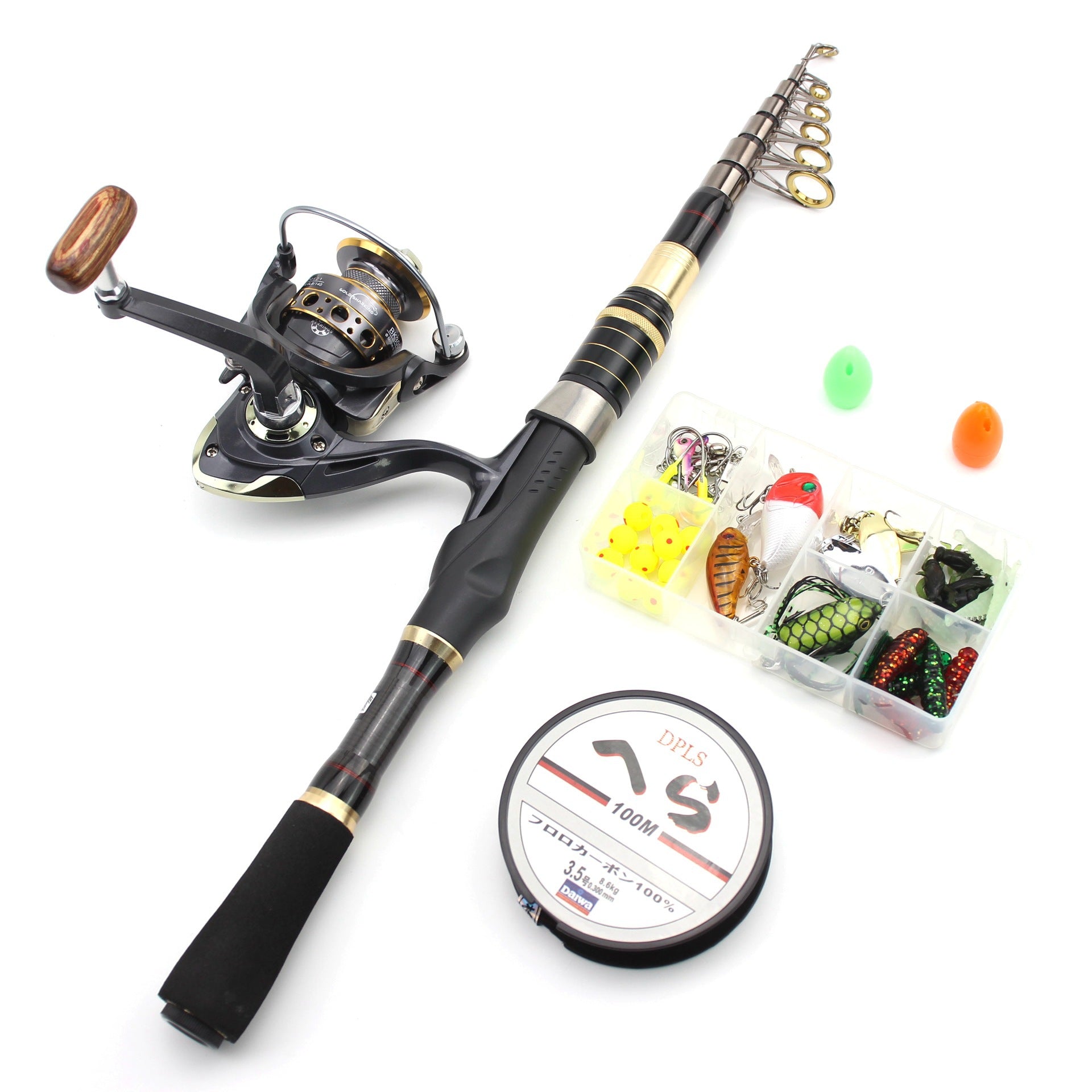 2.1Mi Xiao Hai Rod Set Ultra Short Telescopic Fishing Rod Spinning Reel Combo Amazon FBA Overseas Warehouse Fishing Gear