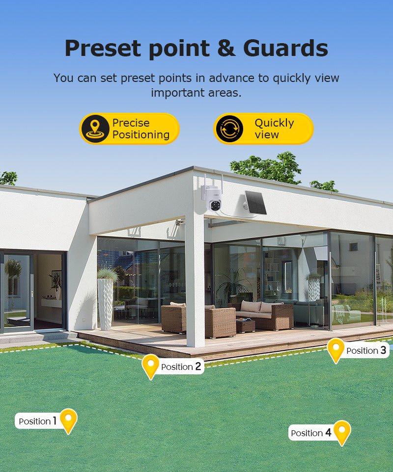 Private Model4G Solar-powered Camera122x Zoom Surveillance600High Definition Full Color Outdoor Special