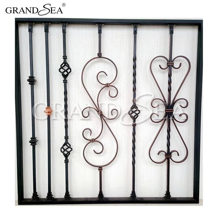 Specialty Fancy Decorative Wrought Iron Window Grill Design for Safety