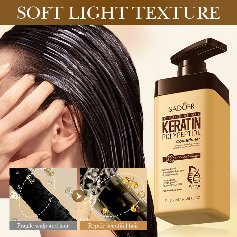 Keratin Peptide Conditioner SADOER Smooth Nourishing Hair Conditioner Cross-Border Wholesale