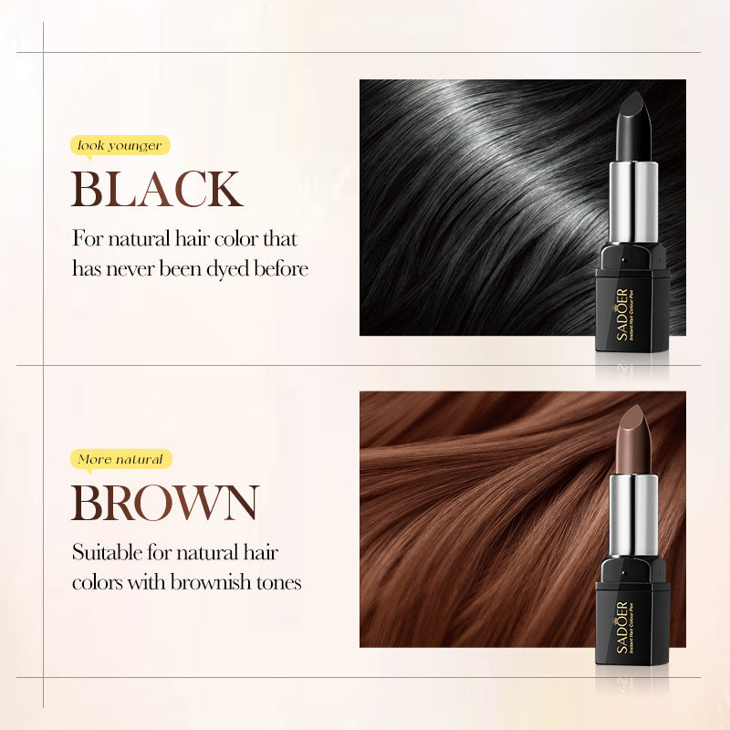 Cross-border Hair Dye Pen3.8g Moisturizing Hair Black Men and Women Conditioner Export Manufacturer Wholesale