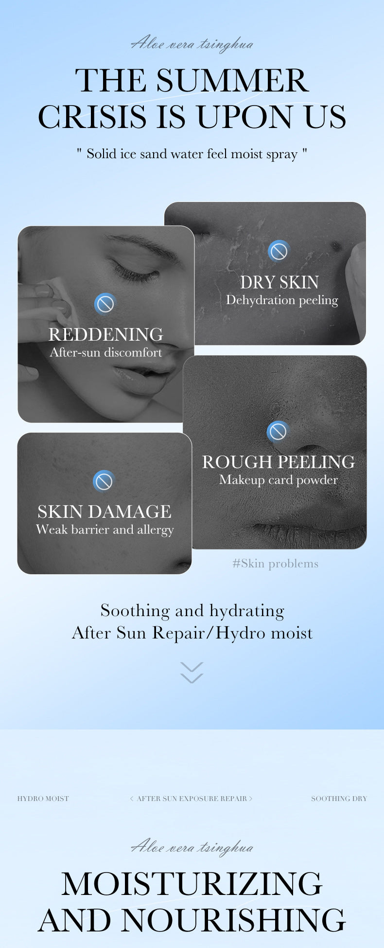 Full English Aloe Vera Skincare Set SADOER Cleansing, hydrating, moisturizing, and nourishing  foreign trade manufacturer wholesale