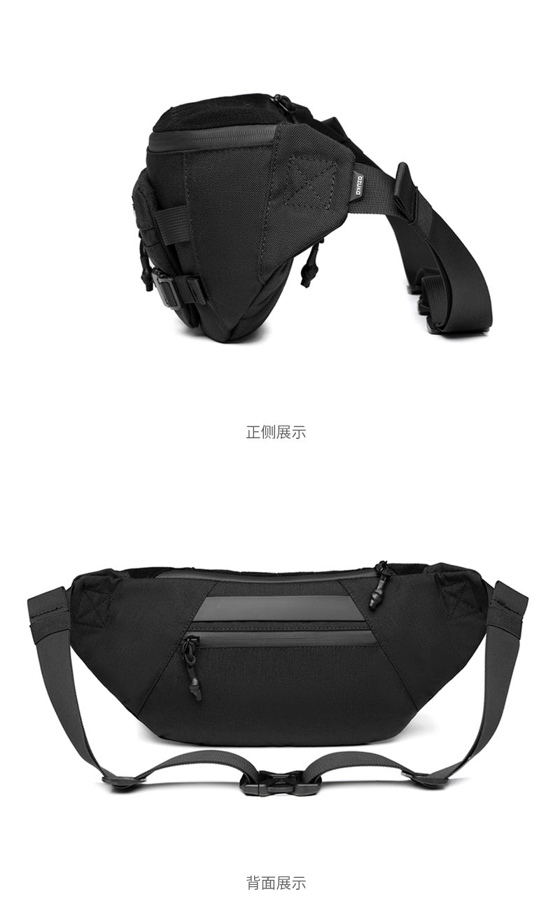 ozuko Tactical Waist Bag Functional Large Capacity Men's Shoulder Bag Outdoor Waterproof Bag Men's Crossbody Bag High-end Feel
