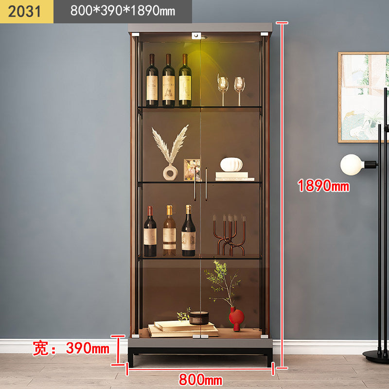 Custom Living Room Tempered Glass Small Wine Cabinet Handcrafted Display Cabinet Wall Triangle Cabinet Corner Decorative Storage Cabinet