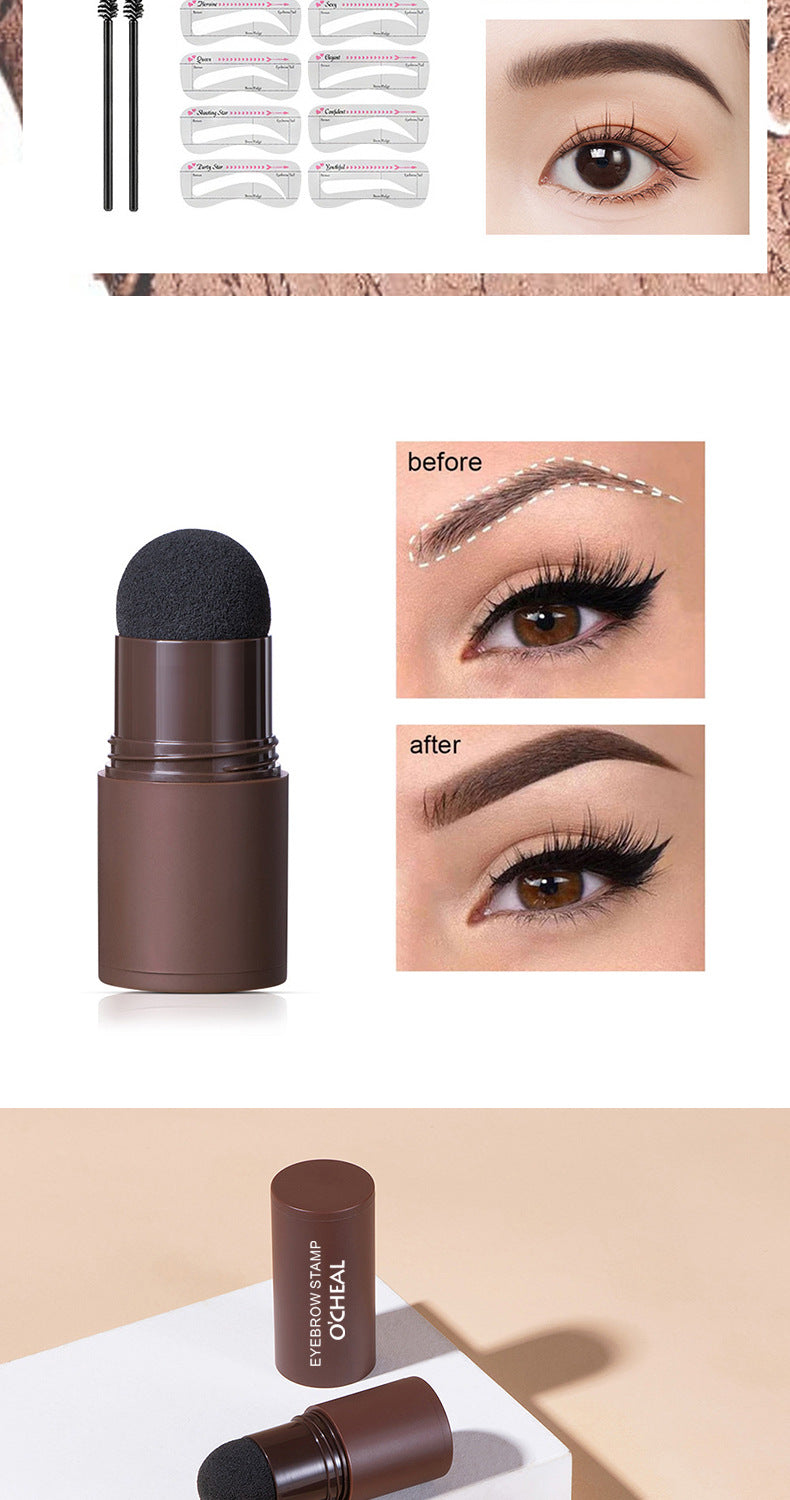 AliExpress Ouqianya Eyebrow Powder Stick Stamp with Eyebrow Card+Eyebrow Brush Long-lasting Multi-functional Eyebrow Dye Cream1.8g