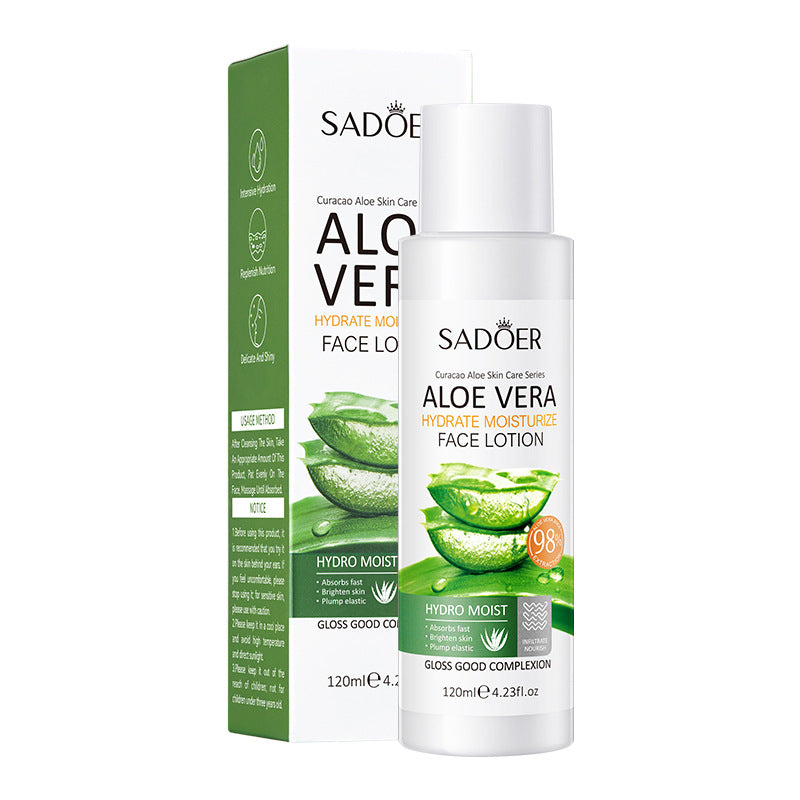 Full English Aloe Vera Skincare Set SADOER Cleansing, hydrating, moisturizing, and nourishing  foreign trade manufacturer wholesale