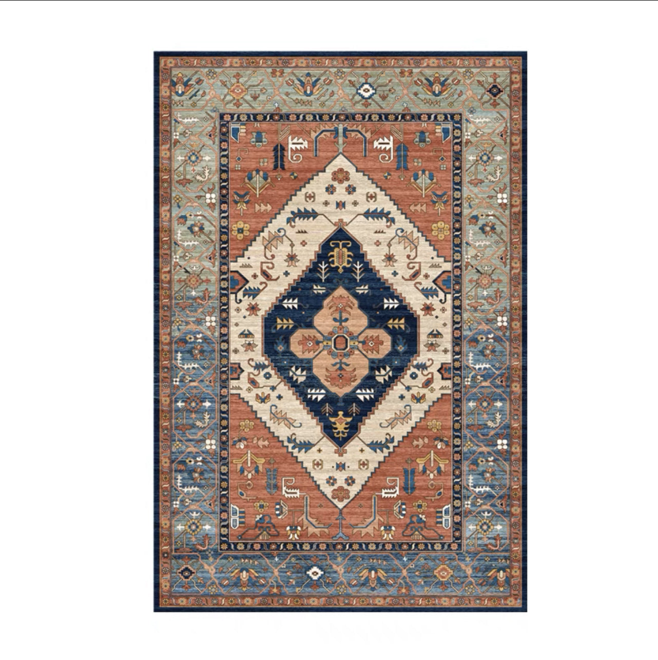 Thickened Imitation Cashmere Persian Carpet Vintage Ethnic Style Living Room Carpet Full Carpet Sofa Coffee Table Rug carpet