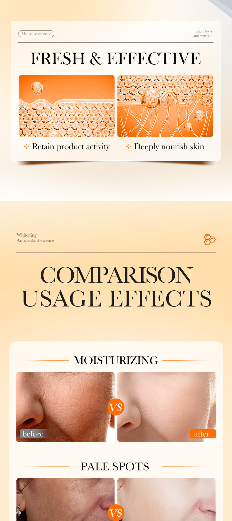 Vitamin C Whitening Essence BIOAQUA Hydrating and Anti-Oxidation Single-Use Essence Liquid Cross-Border Wholesale