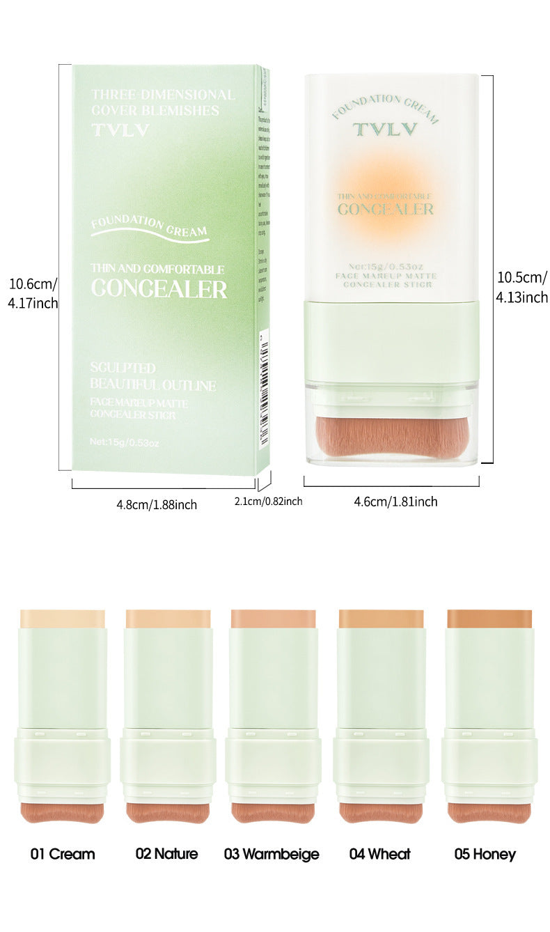 E-commerce Dropshipping Yellow Black Skin Foundation Double-ended Concealer Foundation Stick Waterproof Non-smudge Wholesale Cosmetics