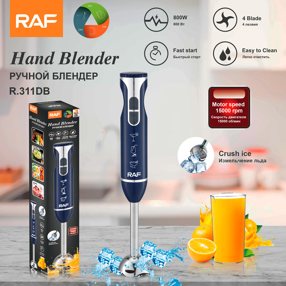RAF European Standard Multifunctional Electric Blender Fruit Juicer Food Processor Kitchen Small Appliance Single Stick
