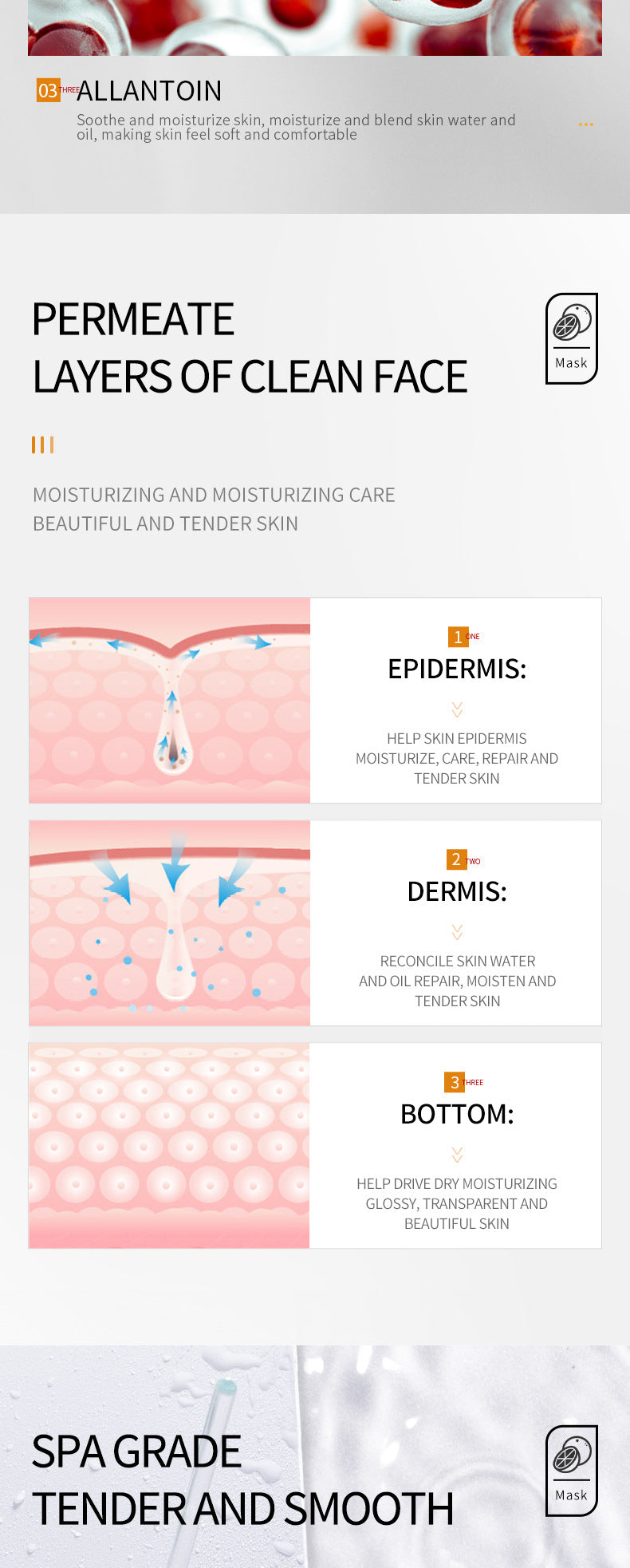 Vitamin C Facial Mask25gSADOER Hydrating Moisturizing and Nourishing VC Facial Mask Sheet Pack Live Export Wholesale