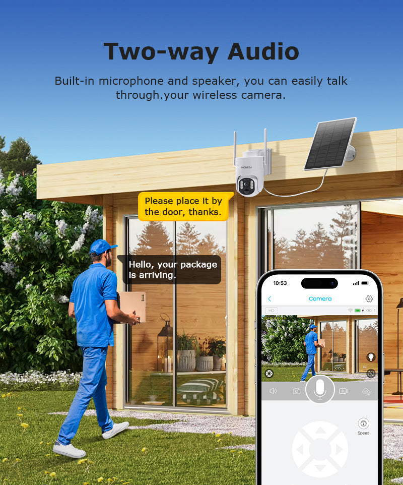 Exclusive Supply4G Solar-powered Camera300Wan HD Full Color Night Vision Outdoor Low Power Battery Camera