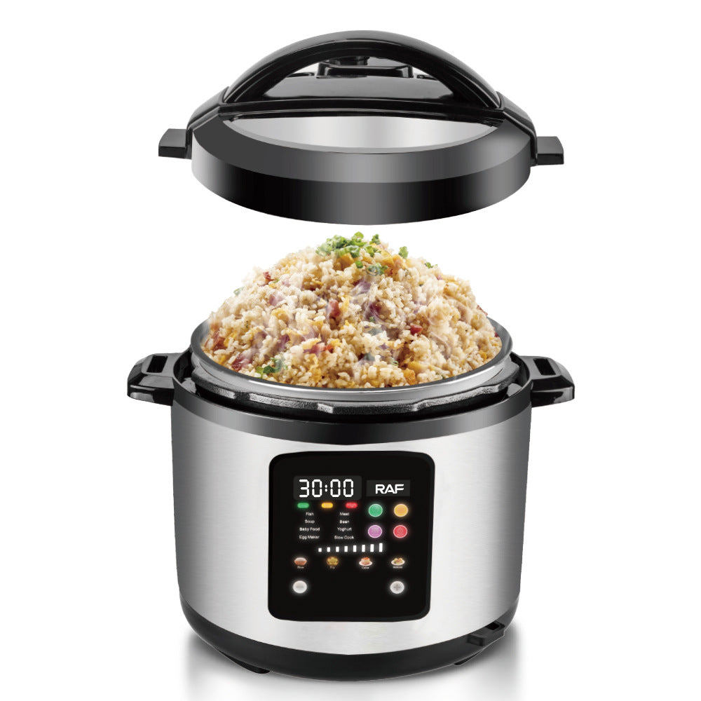 RAF European Standard Multifunctional Rice Cooker and Soup Pot with Lid Opening, Household Electric Pressure Cooker for Sauce Collection and Reservation, Rice Cooker and Pressure Cooker
