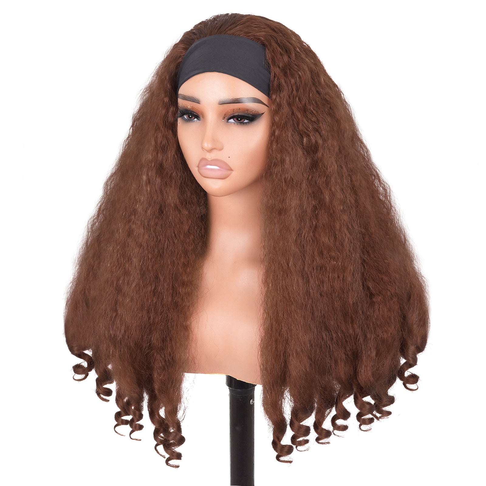 High Quality Multi Color Afro Curly Wigs With Headbang