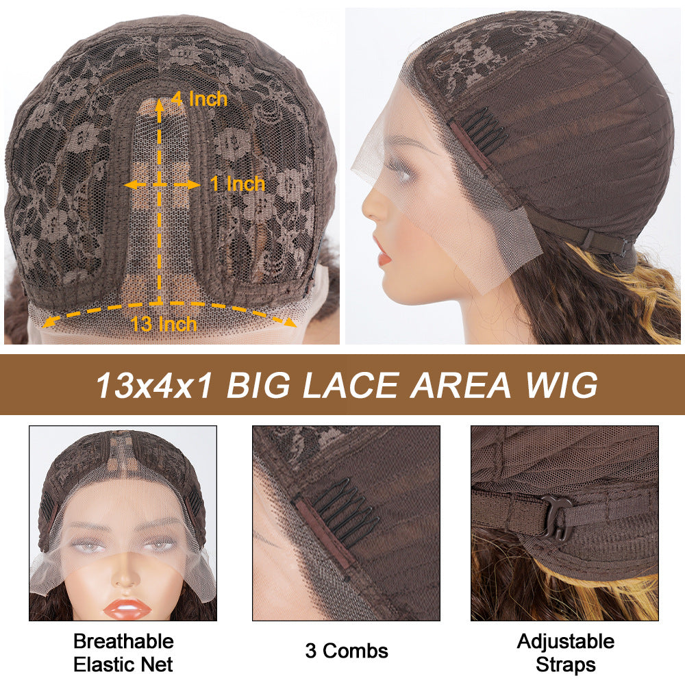 13*4 Factory Direct Sale Front Lace Hand Crochet yaki Long Straight Hair Wig Yaki Synthetic Wig