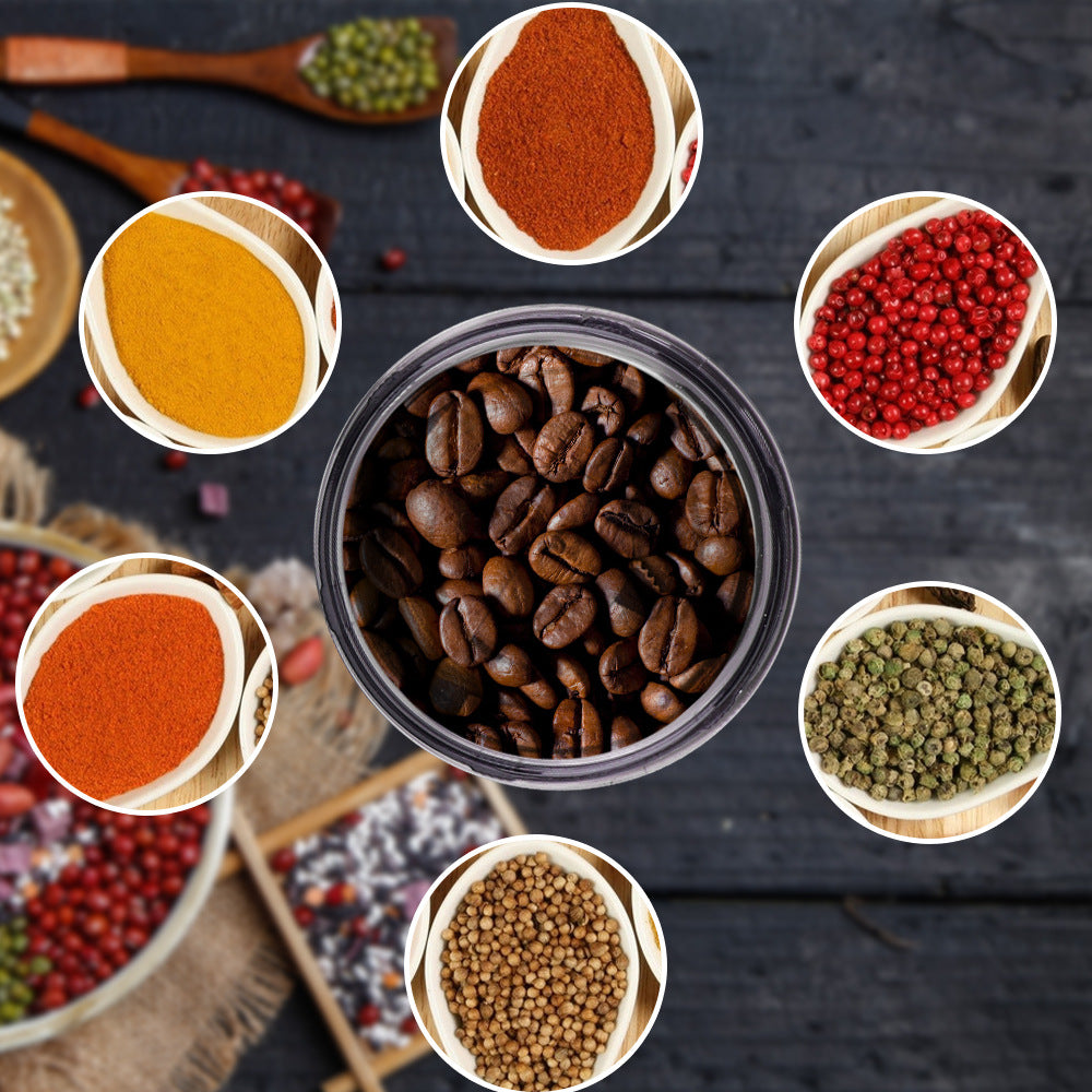 RAF European and American Standard Electric Coffee Grinder Dry Grinder Home Use Lightweight Grinding Cup Portable Coffee Bean Grinder