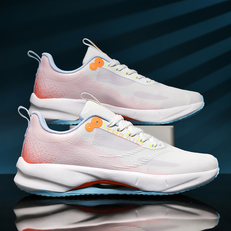 Summer Men's Fashion Breathable Sneakers Student Outdoor Trendy Lace-up Thick-soled Low-top Casual Running Shoes