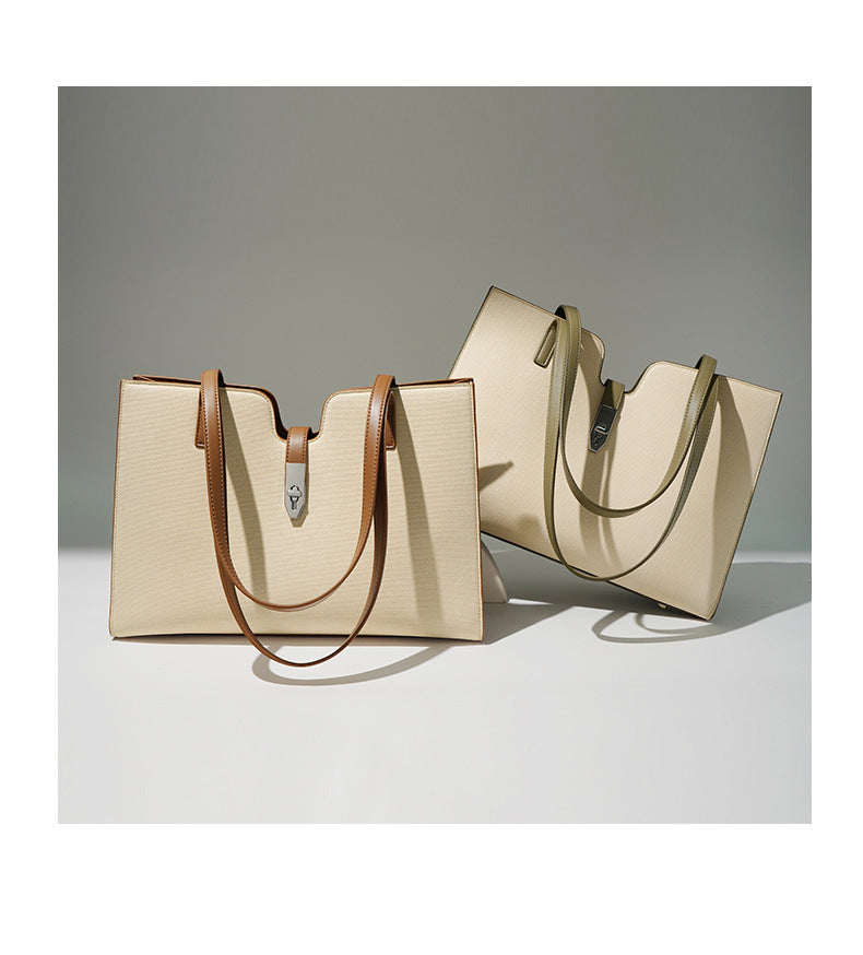 New Square Large Capacity Tote Bag Large Capacity Spring Summer Simple Fashion Women's Bag Commuting Versatile Shoulder Handbag