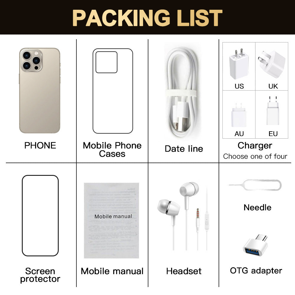 2025i16 ProMax Original Android Smartphone16+1T Shopee E-commerce