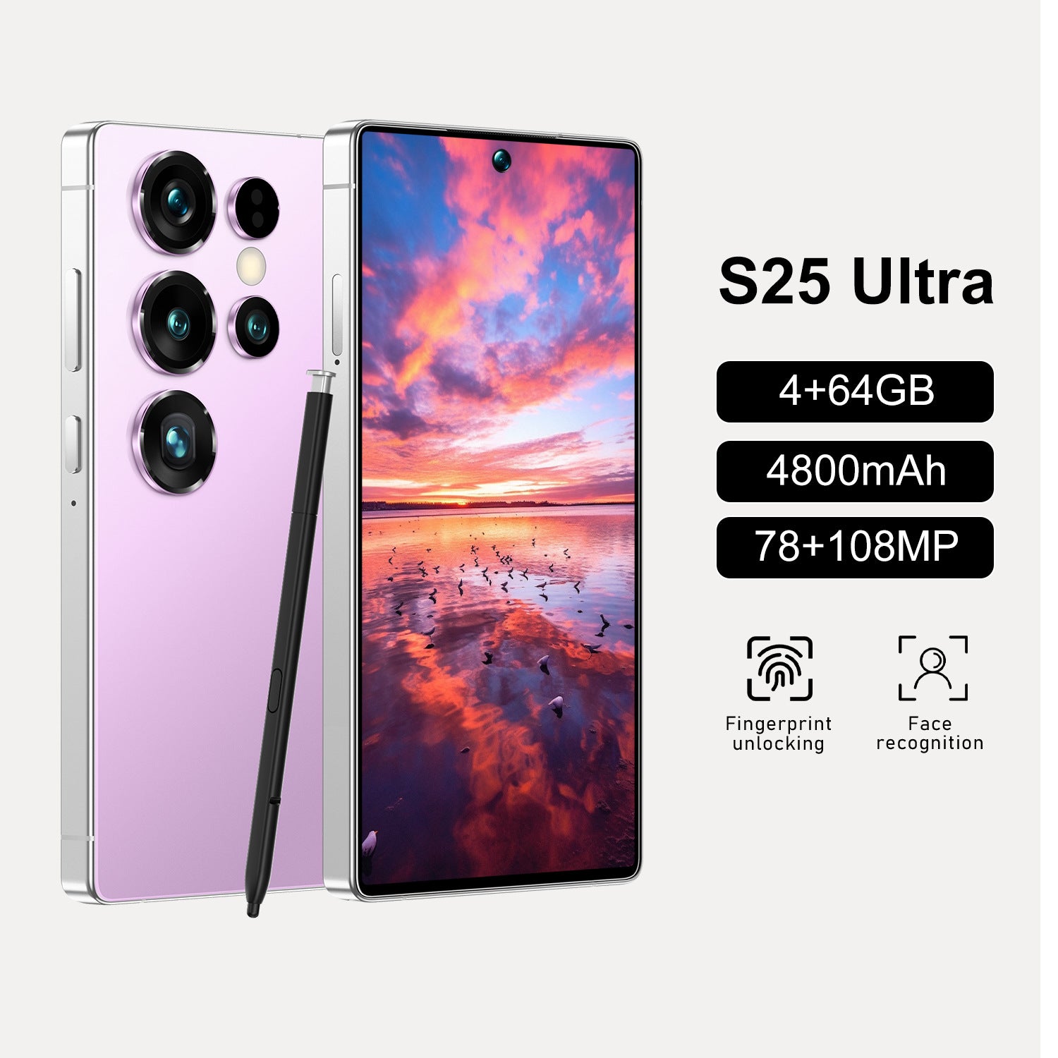 Hot Selling Product Mini S25 Ultra Smartphone4+64G All-Network Dual-SIM Dual-Standby Android mini Hand
