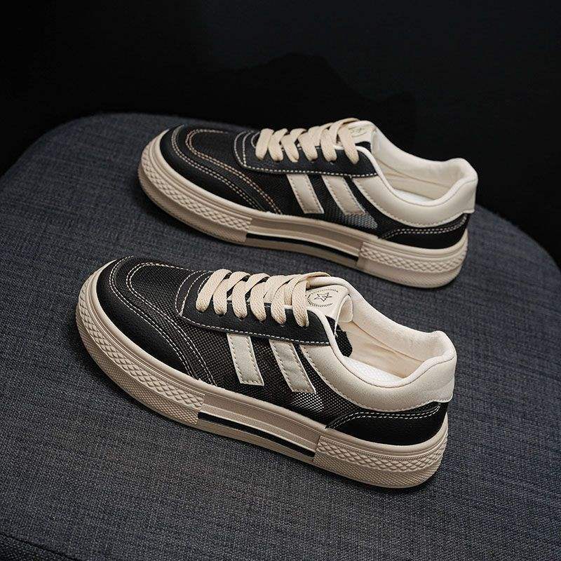 Women's Canvas Shoes2025Spring and summer new style mesh breathable versatile soft-soled student white sneakers sports board shoes