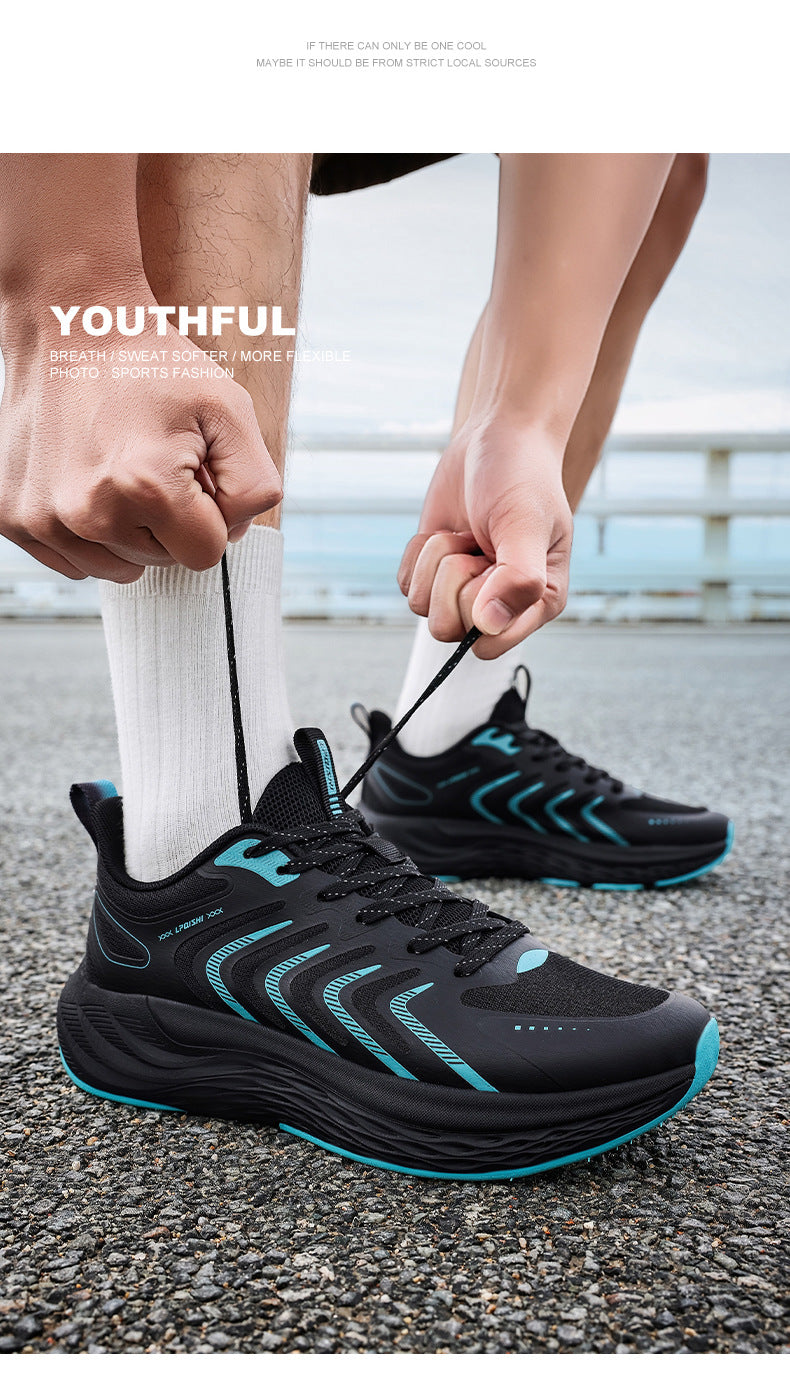 2025New Men's Shoes Lightweight Running Soft Sole Breathable Non-Slip Odor-Resistant Men's Mesh Outdoor Casual Shoes Sports Shoes