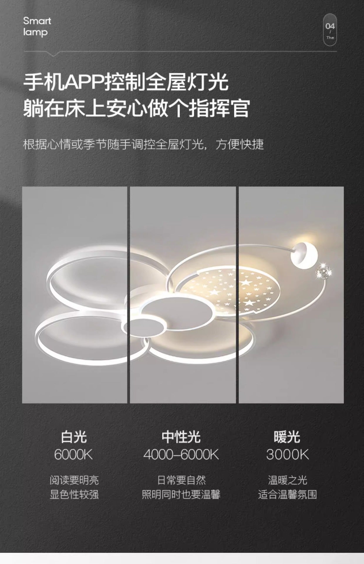 Living room lamp simple modern elegant led Starry Sky Ceiling Light Set Full House Package2025New Year's Bedroom Lamp