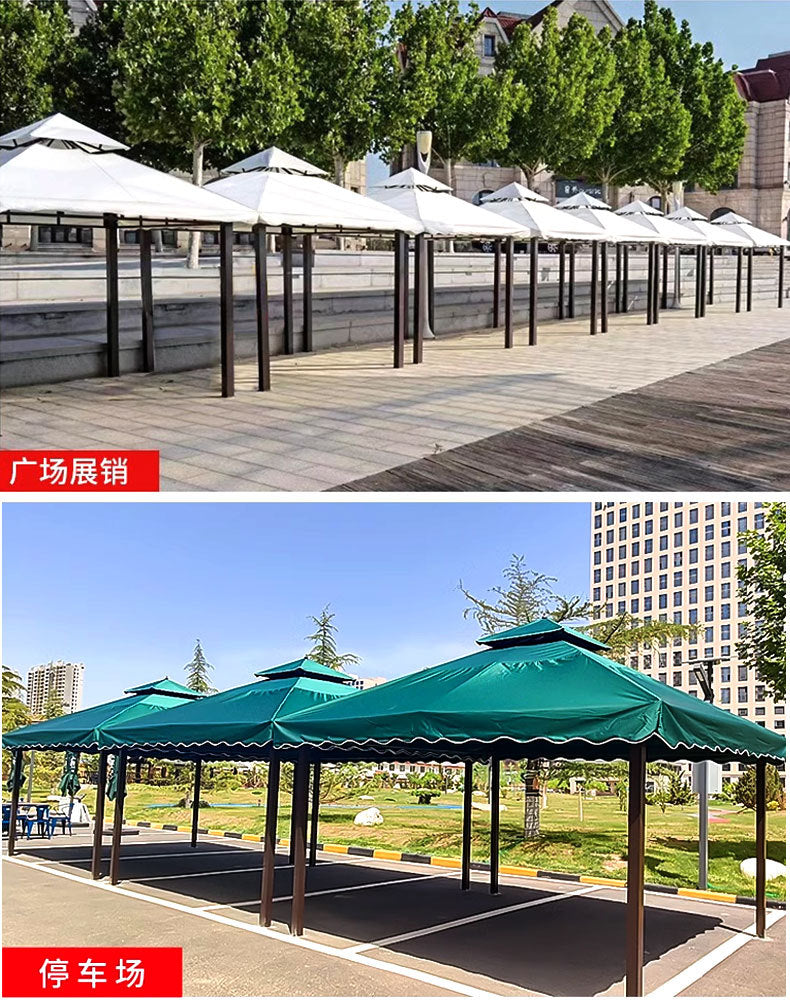 Outdoor Sunshade Canopy Rain Shelter Courtyard Garden Villa Four-legged Pavilion Advertising Event Large Roman Tent Umbrella Wholesale