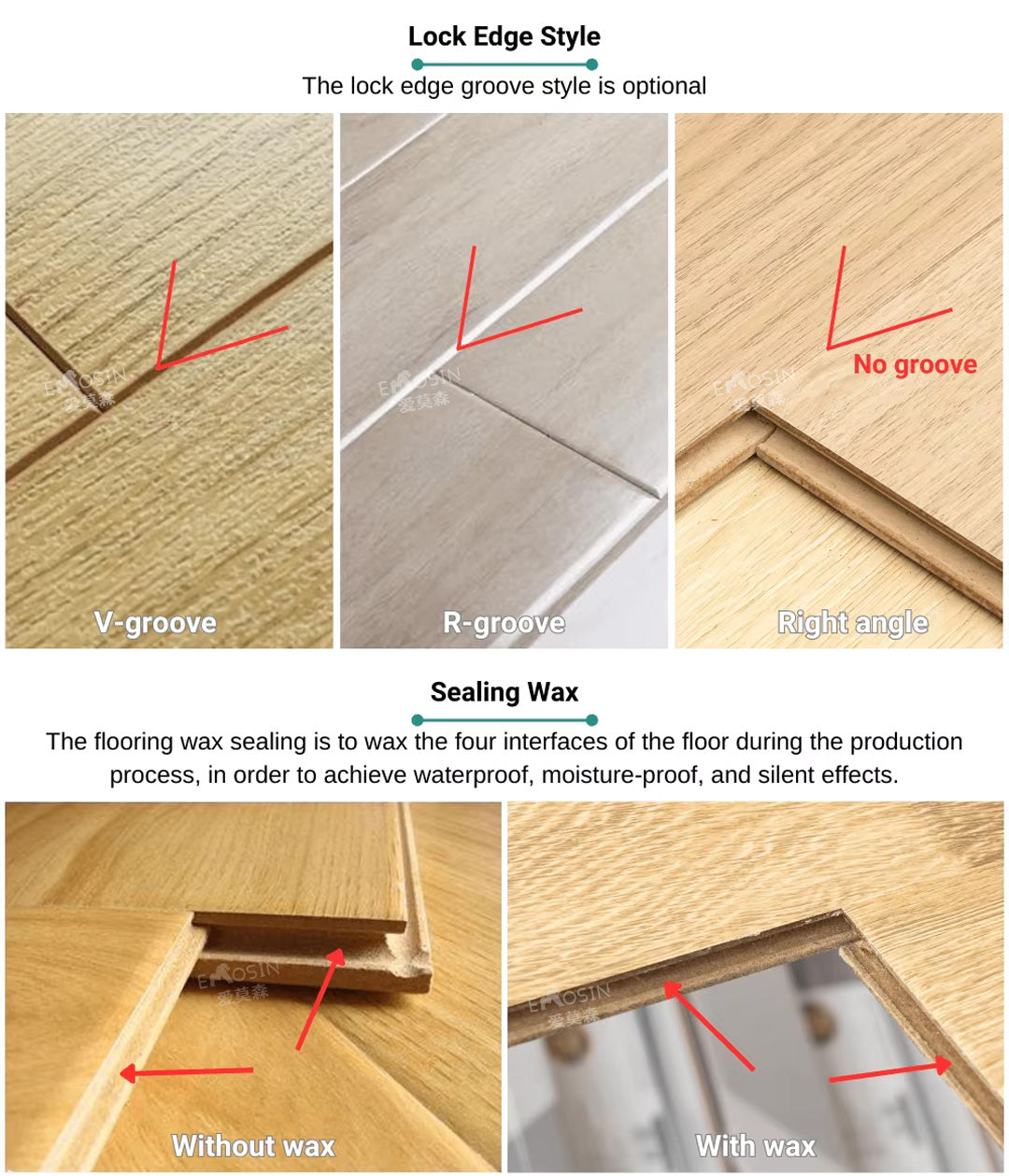 Waterproof 8mm 12mm High Gloss Marmor Stone Pattern Laminate Flooring