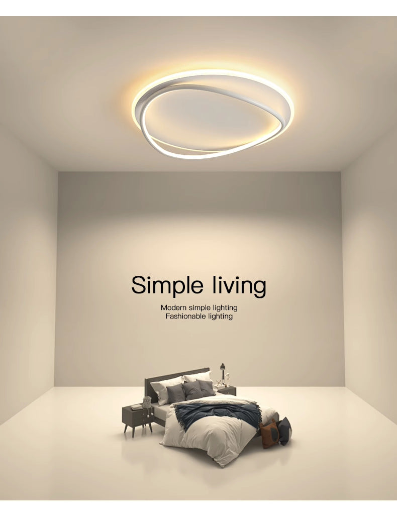 Nordic Light Luxury Bedroom Lamp LED Ceiling lamp for master bedroom, study room, dining room, simple modern oval light fixture