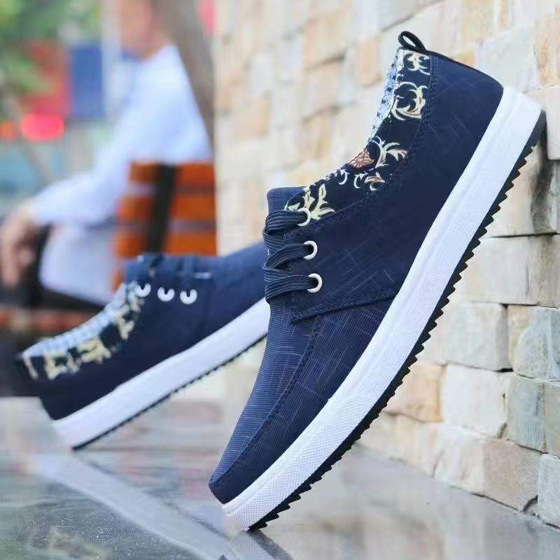 2025Summer New Breathable Canvas Trendy Shoes for Men ins Versatile Casual White Sneakers Sports Cloth Shoes