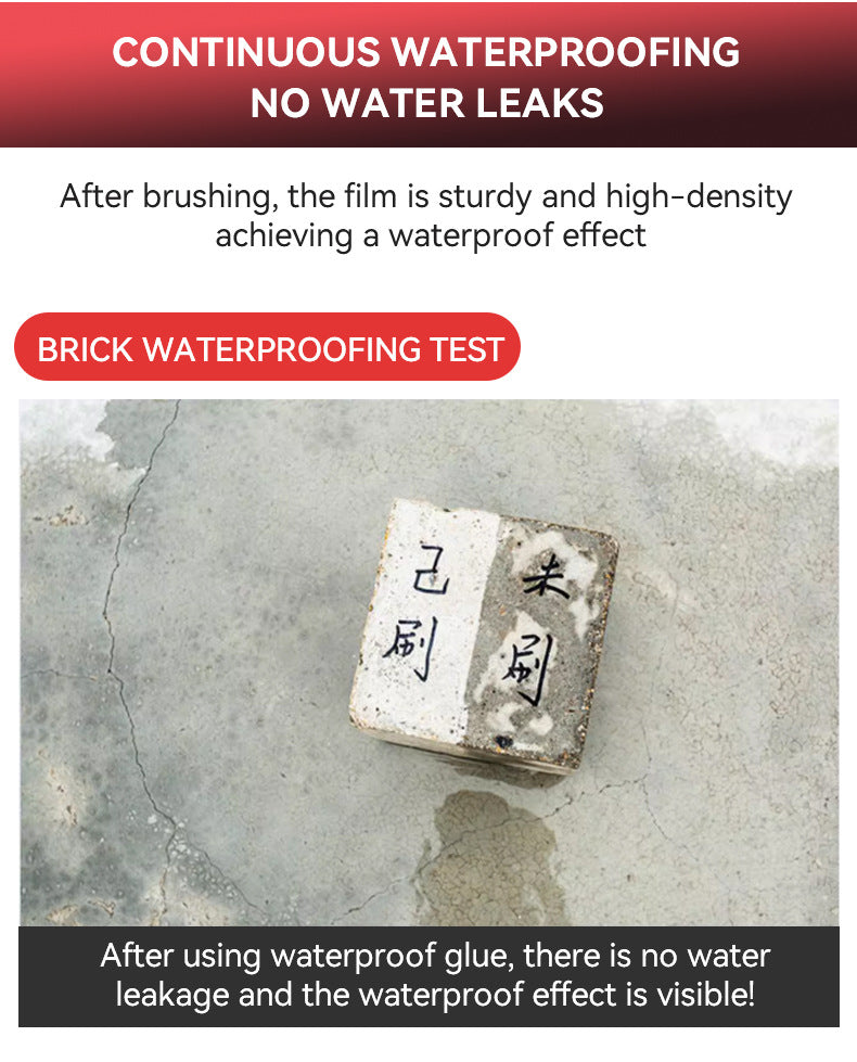 Transparent Waterproof Adhesive Exterior Wall Roof Bathroom Leak Repair Glue No Brick Breaking Floor Waterproof Coating Sealant