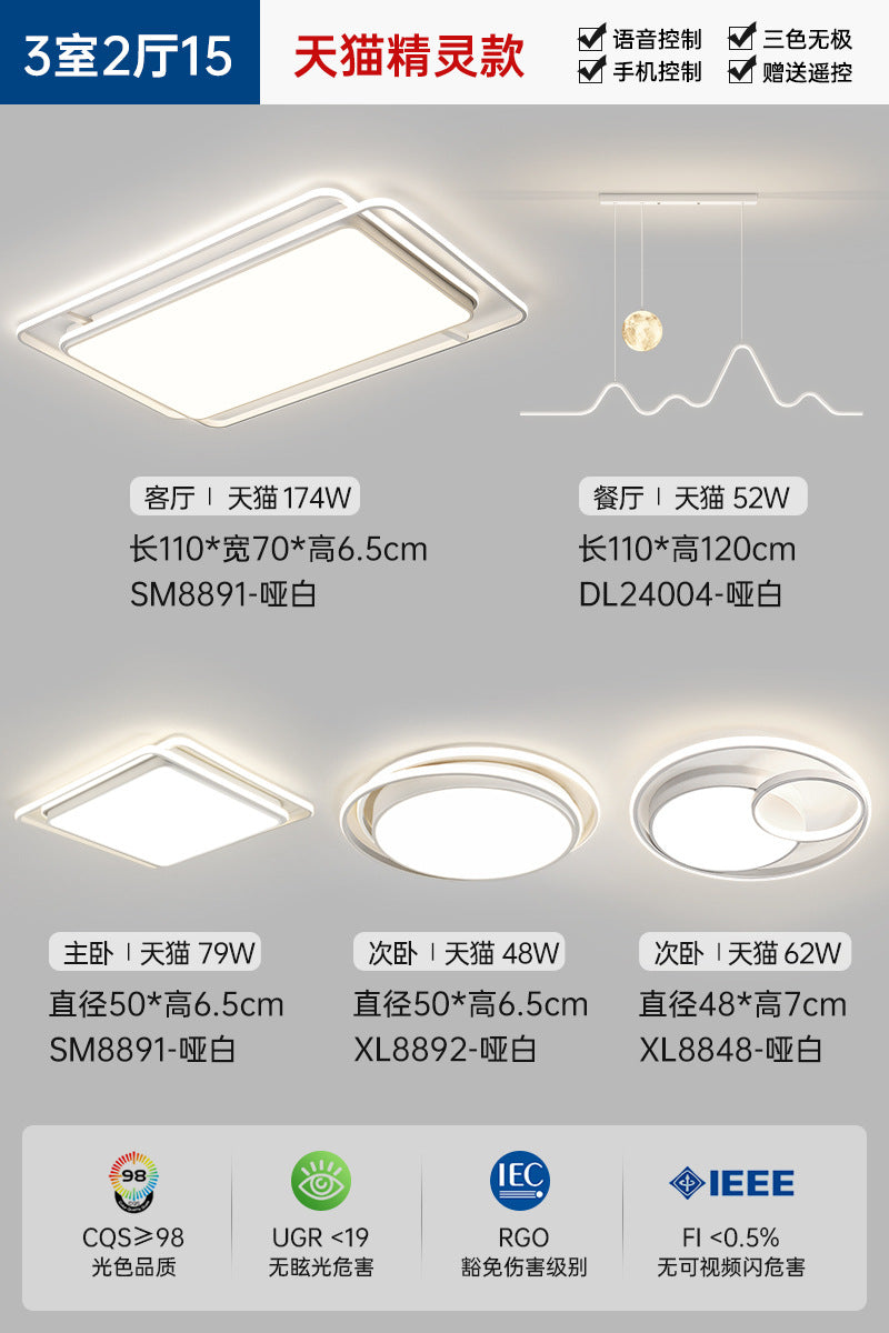 Light Luxury Nordic Ceiling Light for Living Room, Simple Modern Elegant Rectangular Creative Home Hall Master Bedroom Lighting