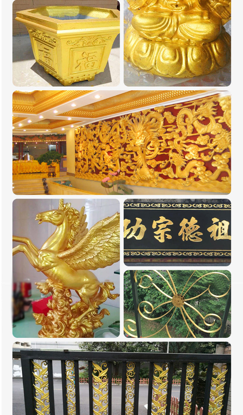 Gold and Silver Latex Paint baolisi Iron Art Steel Color Steel Tile Renovation Coating Anti-Rust Industrial Metal Paint