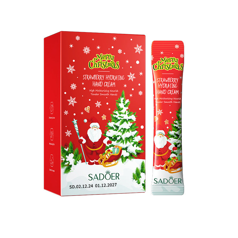 Full English Christmas Kiwi Smooth Hand Cream SADOER Anti-chapped Moisturizing Hand Cream  Wholesale