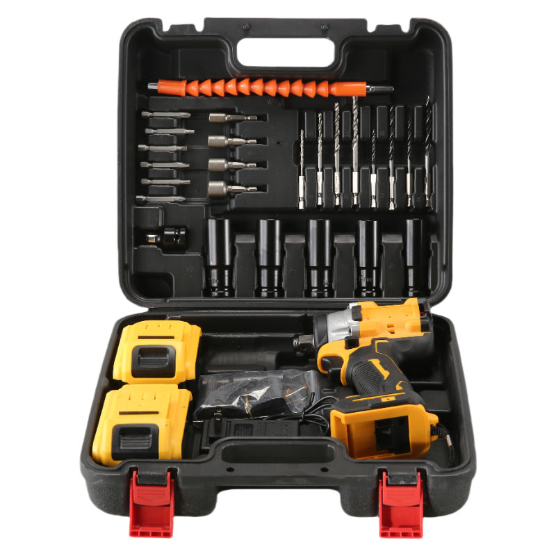 Cordless Electric Tool with Screwdriver Bits, Rechargeable Lithium Battery, High Torque Electric Wrench for Woodworking and Auto Repair