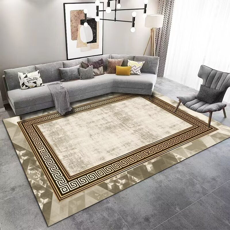 Living Room Carpet Stain-Resistant Easy Care Light Luxury Sofa Coffee Table Rug Home Use All-Season Crystal Velvet Bedside Warm Blanket