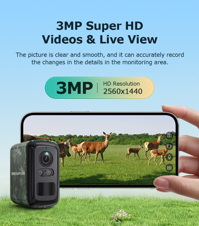 New camouflage low-power battery camera wireless full-color night vision outdoor HD4G Surveillance Camera