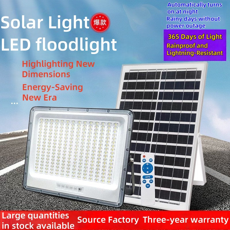 Solar Floodlight 100W 200W 300W 400W 500W Super Bright Waterproof Outdoor Garden Light