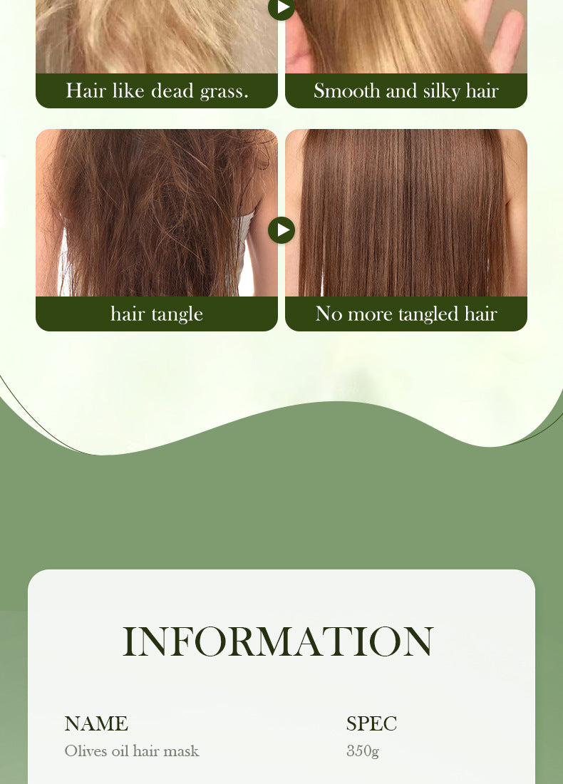 Olive Oil Hair Mask350g SADOER Repair and Improve Frizz Bagged Hair Mask Cross-Border Wholesale