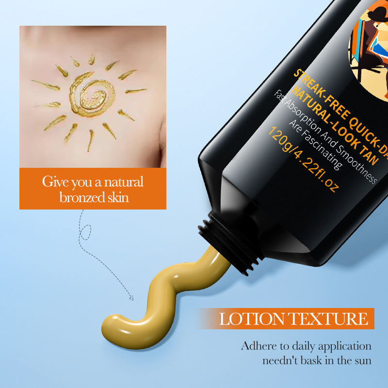 Tanning Moisturizer120gSADOER Moisturizing and Hydrating Wheat Color Sunbathing Essence Lotion for Foreign Trade Cross-Border