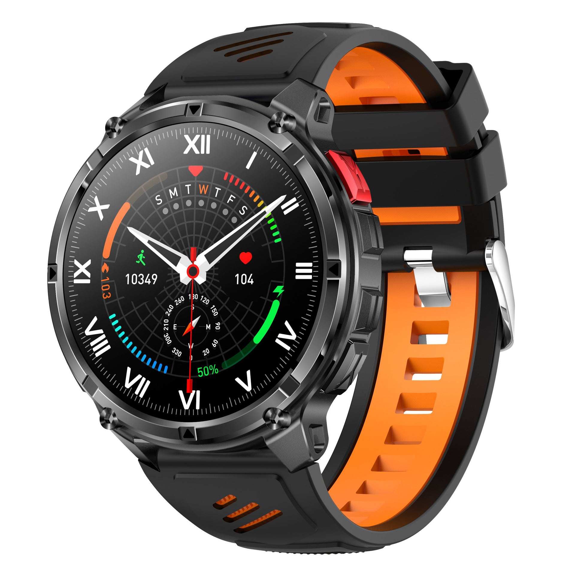 HT33Smart Watch Bluetooth Call True Heart Rate Step Count Sleep Monitoring Compass Deep Waterproof Sports Three-Proof