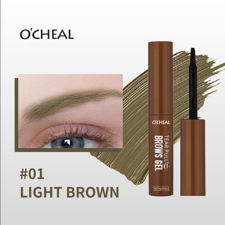 Ouqianya Peel-off Eyebrow Dye Cream Waterproof Sweatproof Long-lasting 3D One-line Eyebrow Packaging